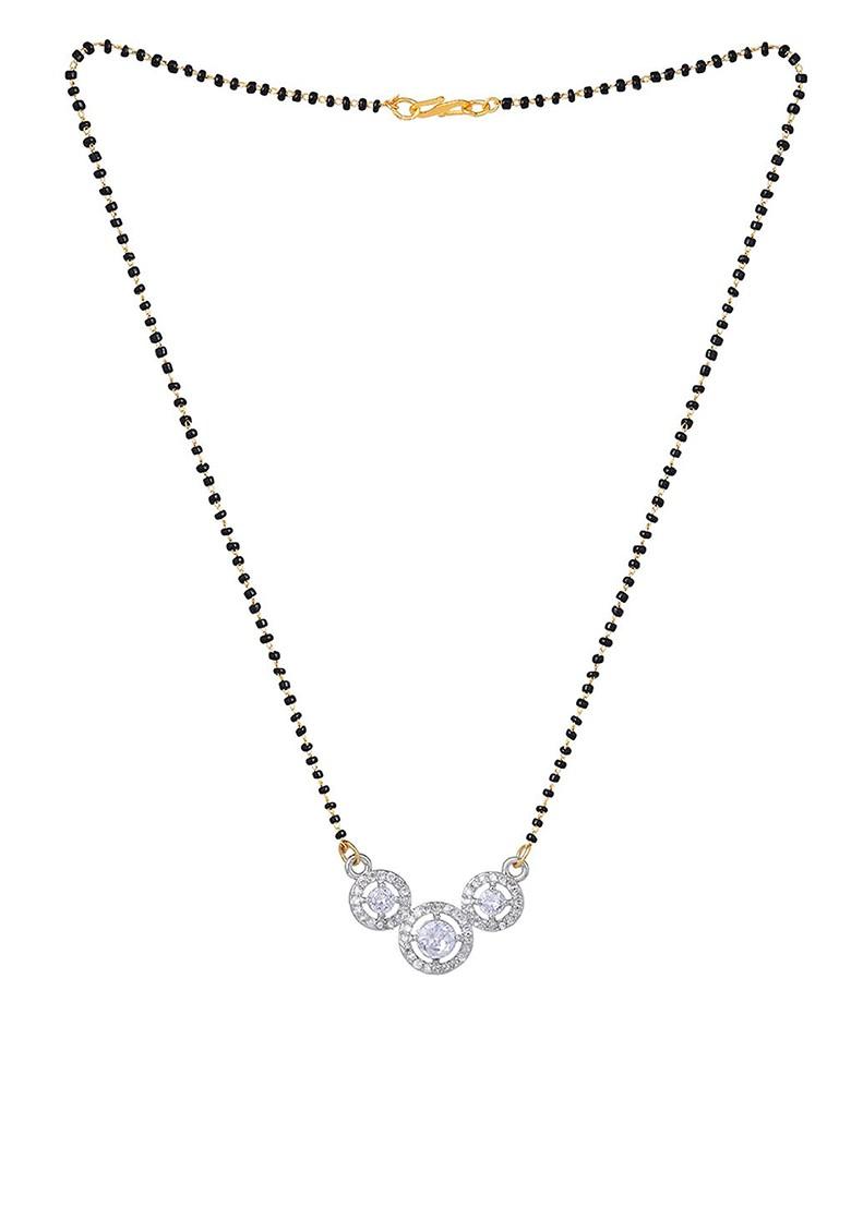 Gold Crystals Gold Plated Mangalsutra