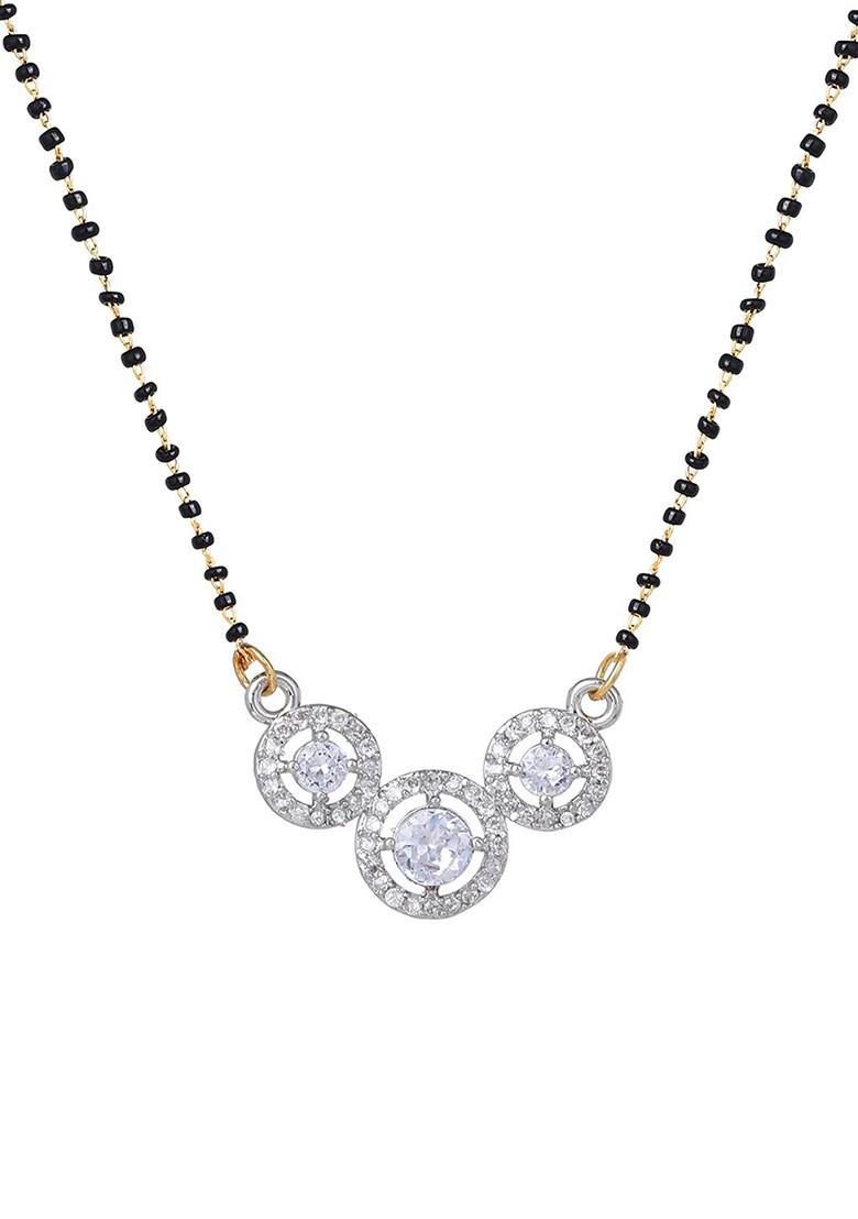 Gold Crystals Gold Plated Mangalsutra