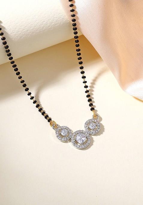 Gold Crystals Gold Plated Mangalsutra