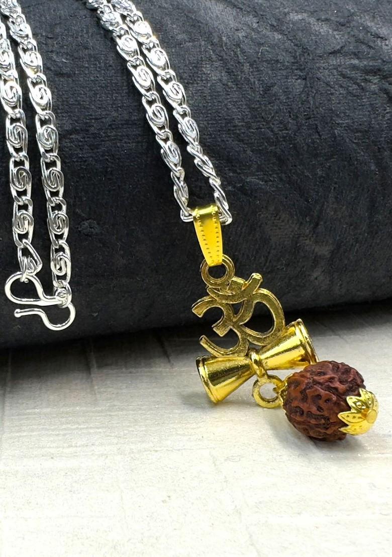 Gold Solid Rhodium Plated Pendant