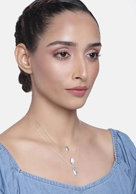 Silver Solid Gold Plated Chain And Pendant