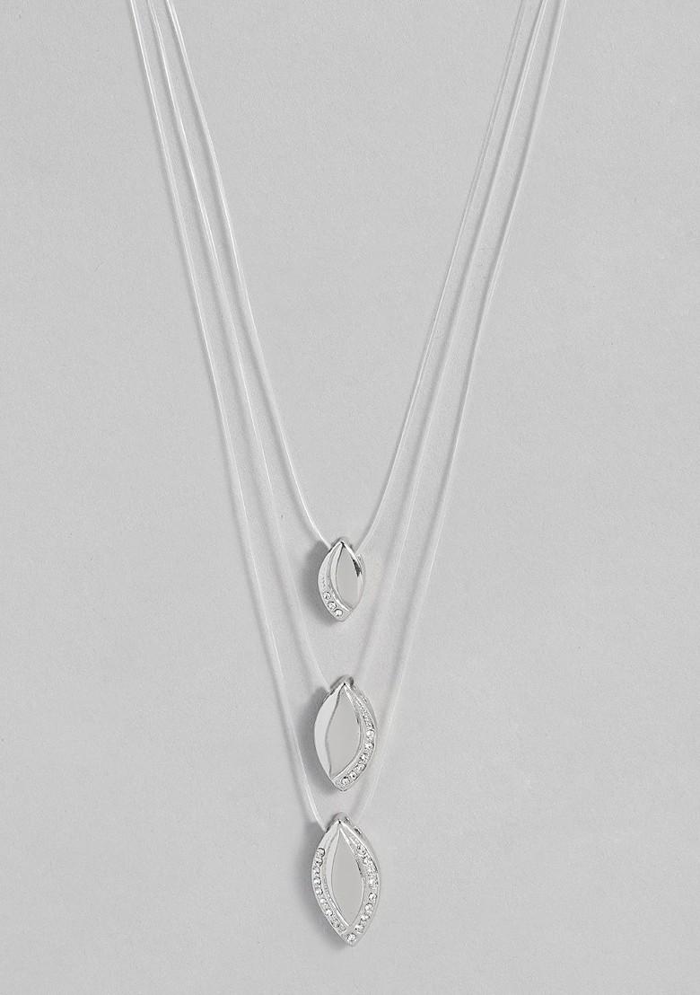 Silver Solid Gold Plated Chain And Pendant