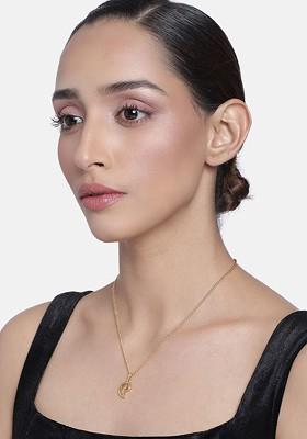 Gold Solid Gold Plated Chain And Pendant