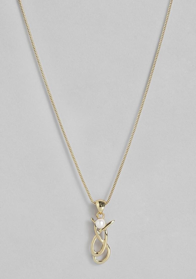 Gold Solid Gold Plated Chain And Pendant