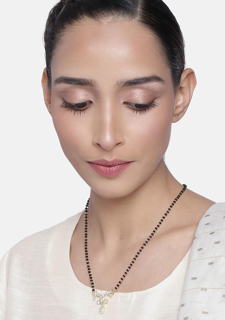 Gold Solid Rhodium Plated Chain And Pendant