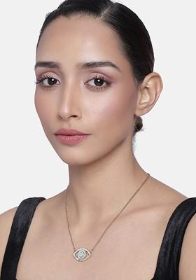 Gold Solid Gold Plated Chain And Pendant