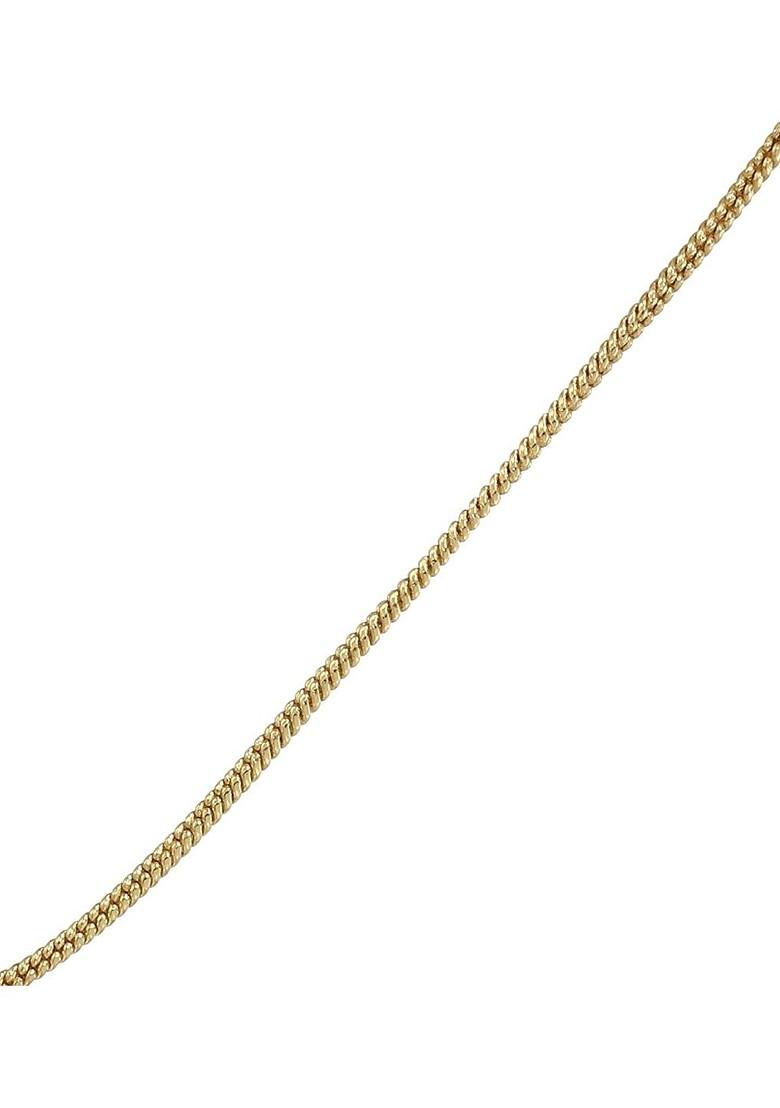 Pink Studded Gold Plated Chain And Pendant