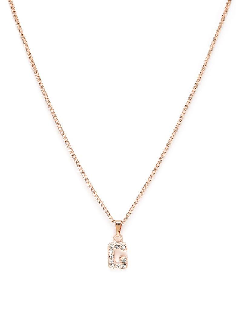 Rose Pink Solid Gold Plated Pendant