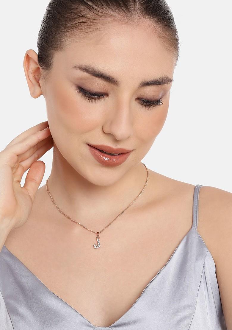 Rose Gold Studded Gold Plated Pendant