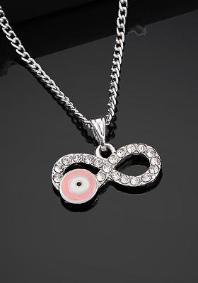 Silver Studded Rhodium Plated Pendant