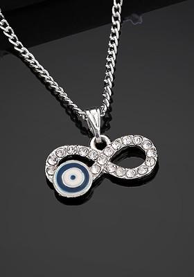 Silver Studded Rhodium Plated Pendant