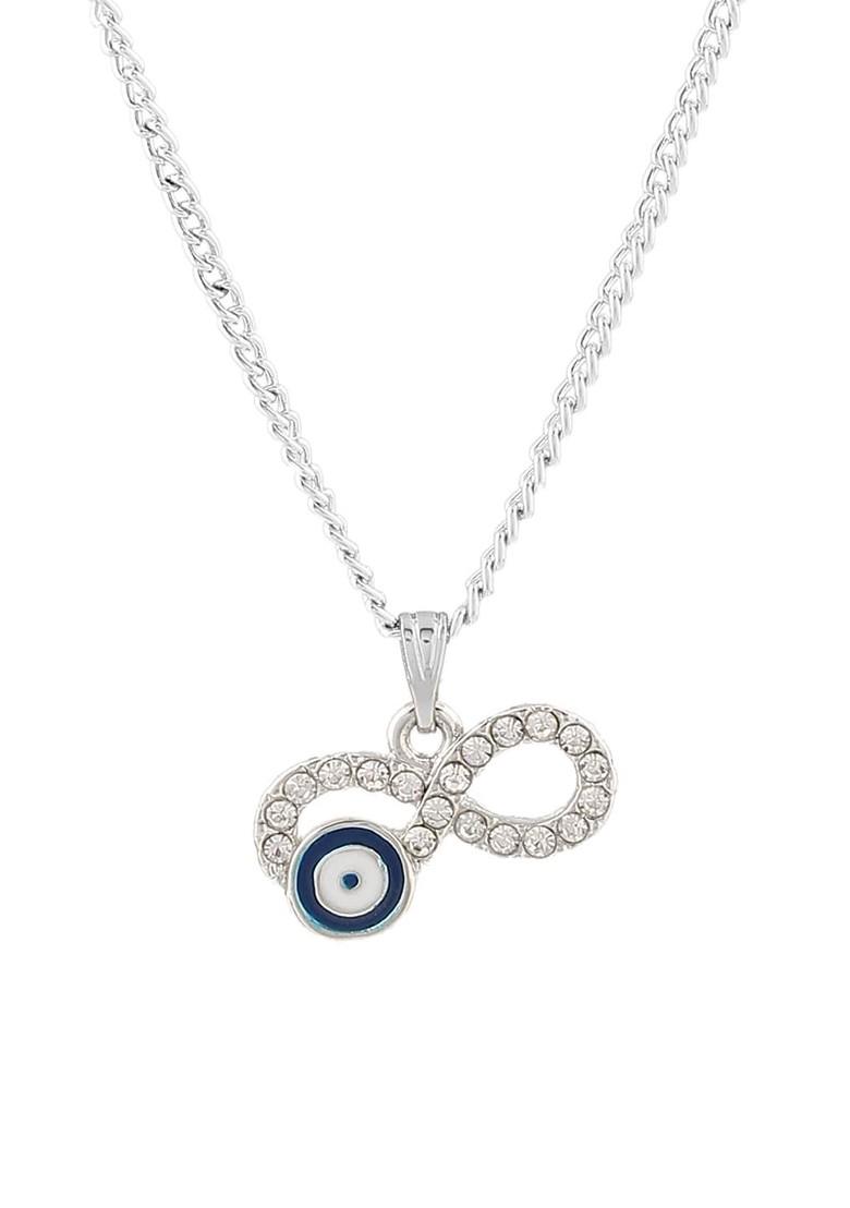 Silver Studded Rhodium Plated Pendant