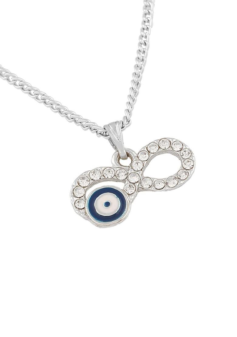 Silver Studded Rhodium Plated Pendant