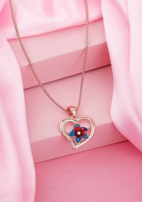 Rose Gold Heart Shaped Gold Plated Pendant