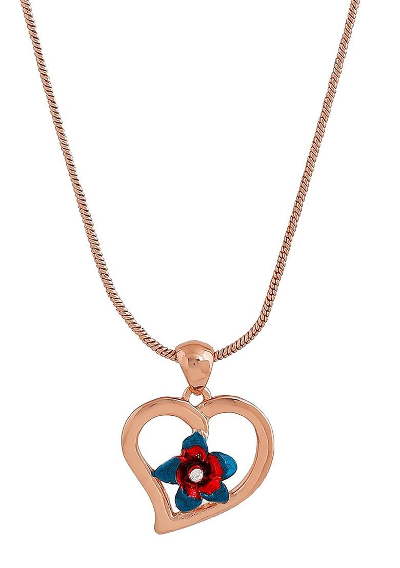 Rose Gold Heart Shaped Gold Plated Pendant