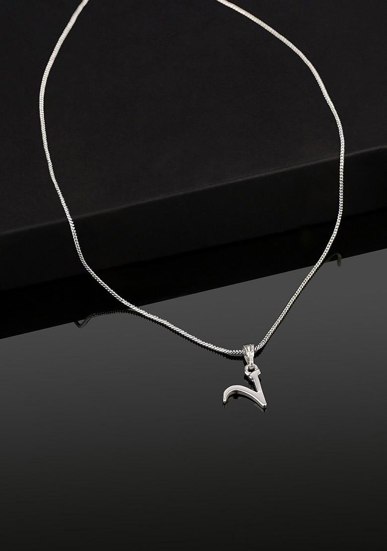 Silver Solid Rhodium Plated Pendant