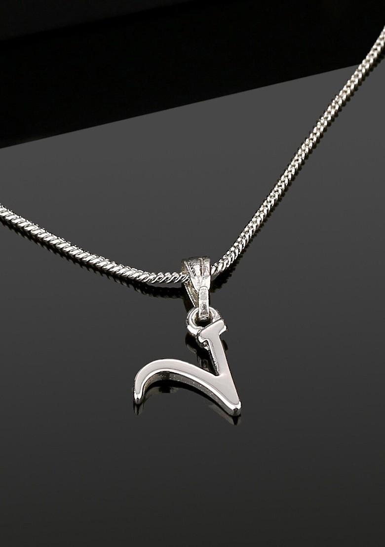 Silver Solid Rhodium Plated Pendant