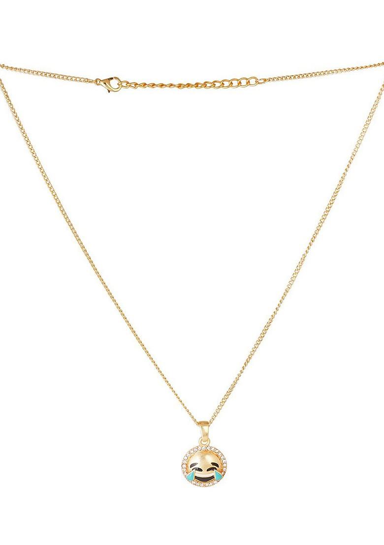 Gold Studded Gold Plated Pendant