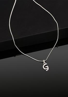 Silver Solid Rhodium Plated Pendant