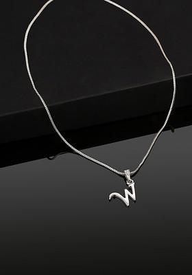 Silver Solid Rhodium Plated Pendant