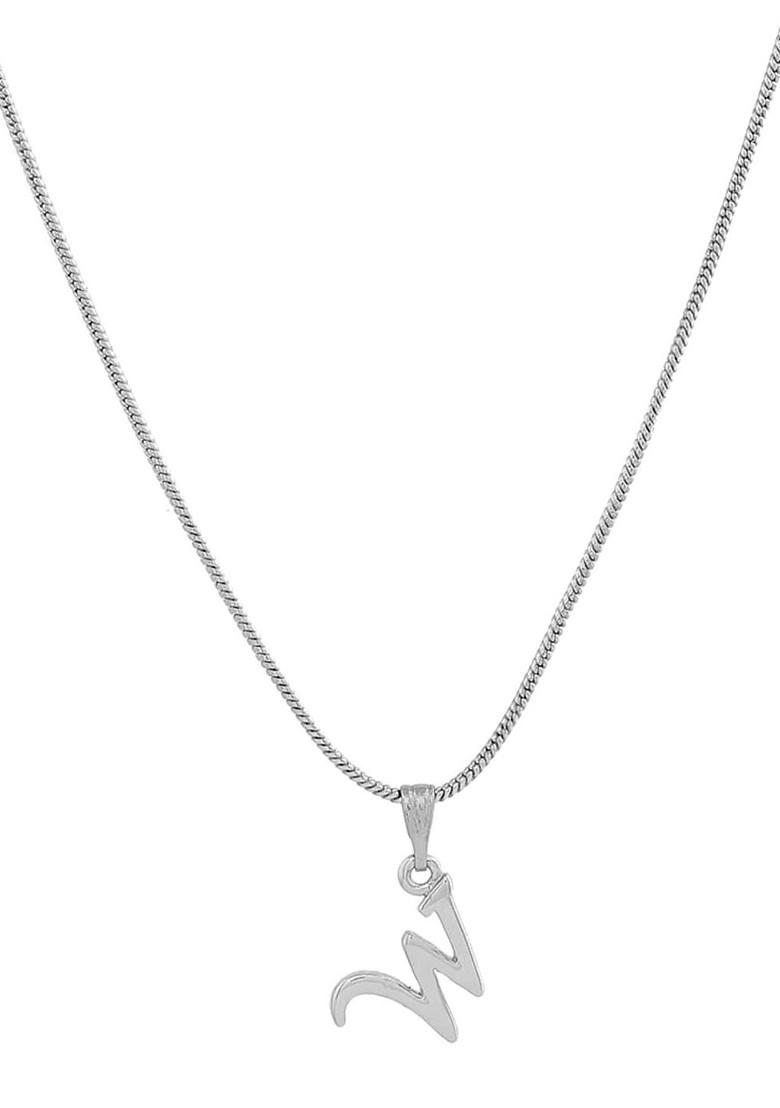 Silver Solid Rhodium Plated Pendant