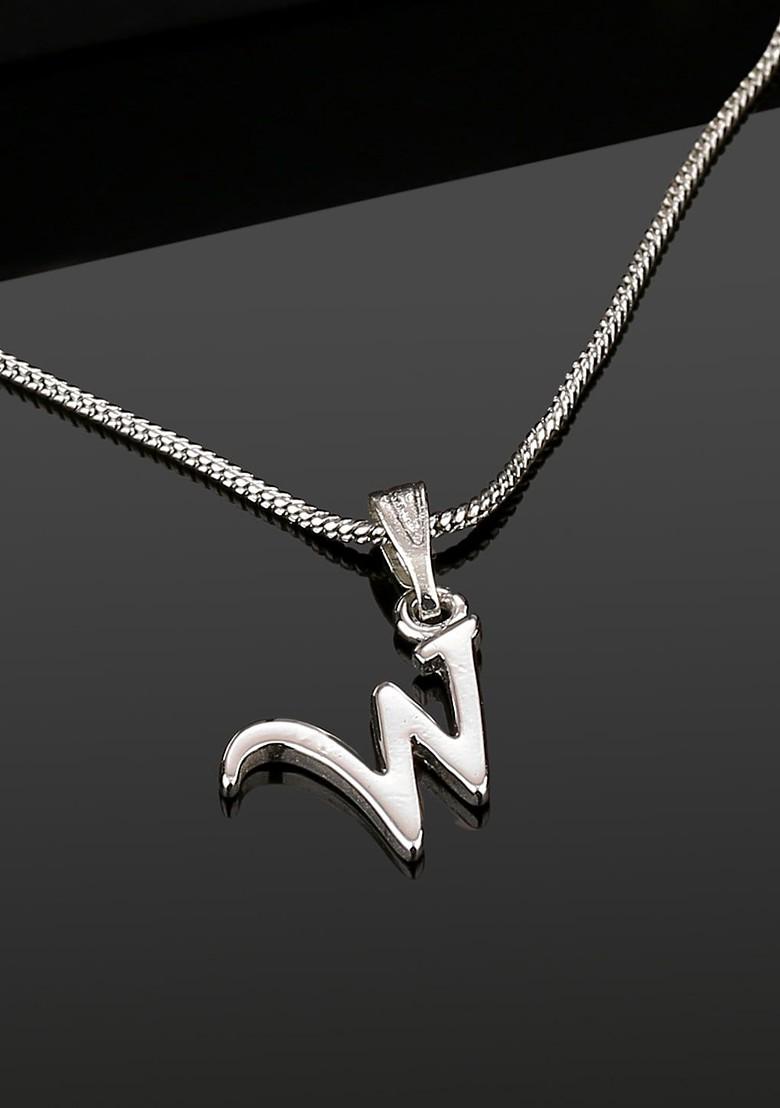 Silver Solid Rhodium Plated Pendant