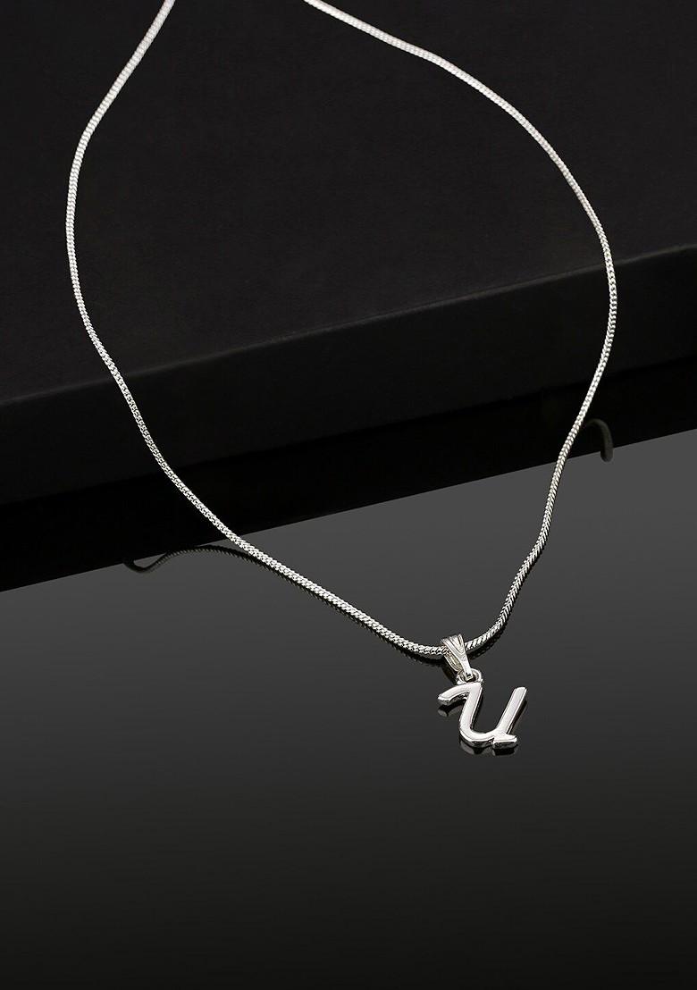 Silver Solid Rhodium Plated Pendant