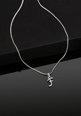 Silver Solid Rhodium Plated Pendant