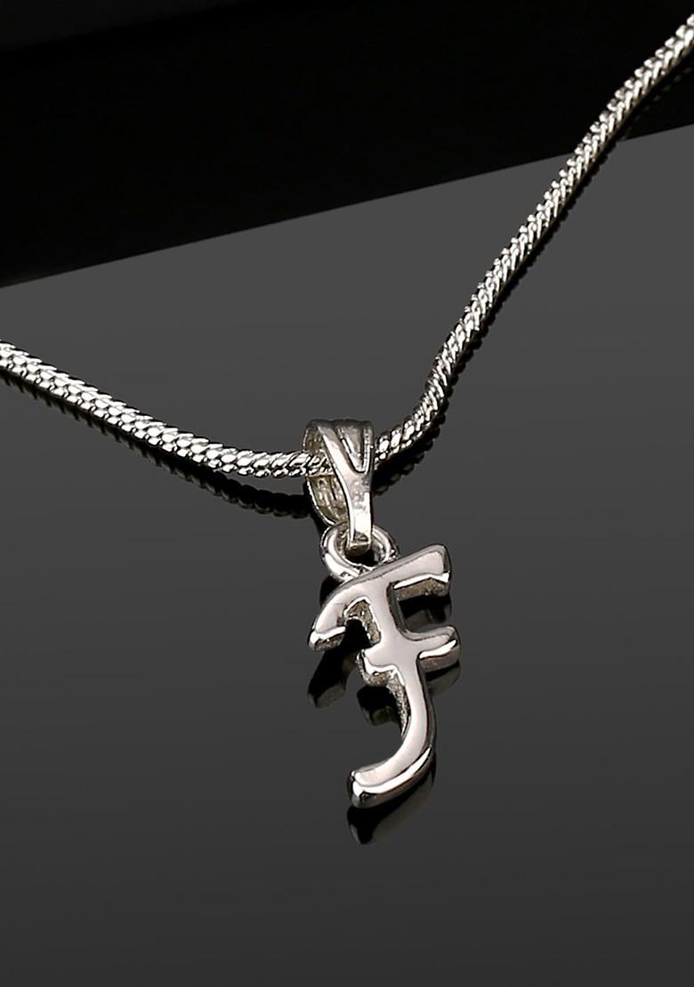 Silver Solid Rhodium Plated Pendant