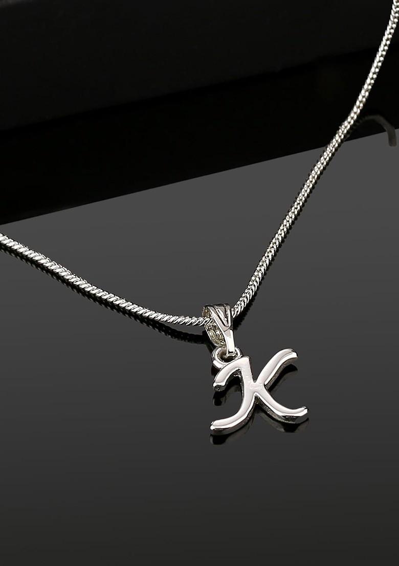 Silver Solid Rhodium Plated Pendant