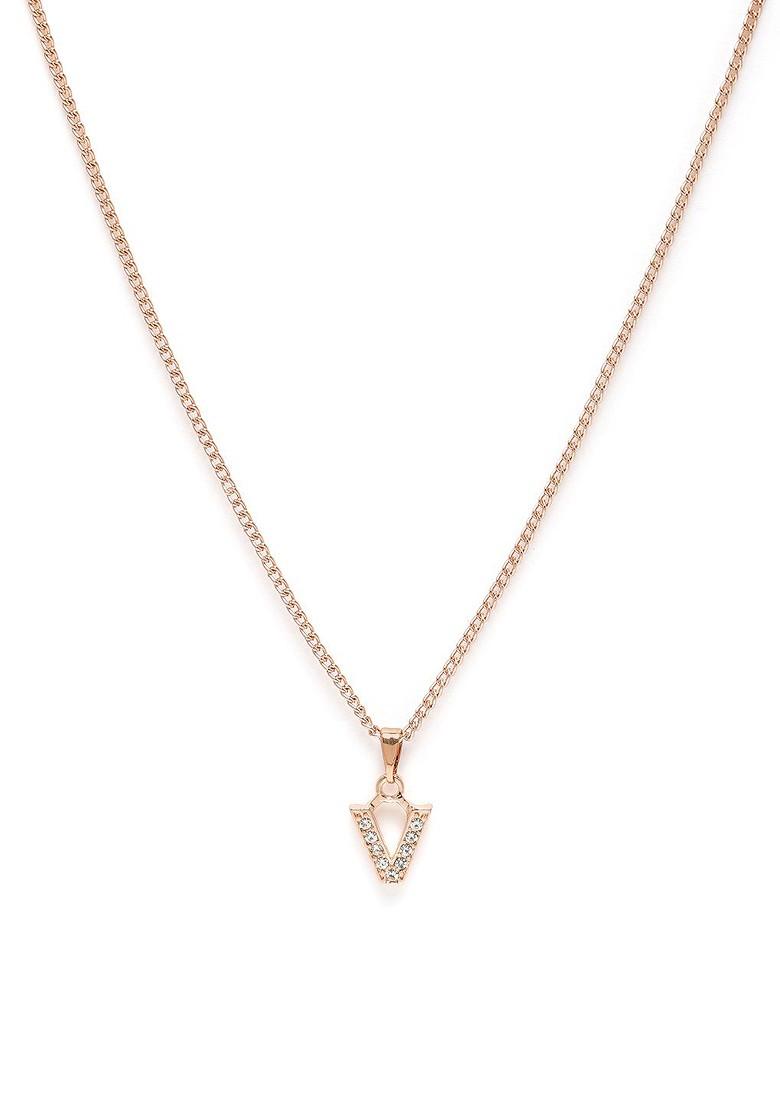Rose Gold Studded Gold Plated Pendant
