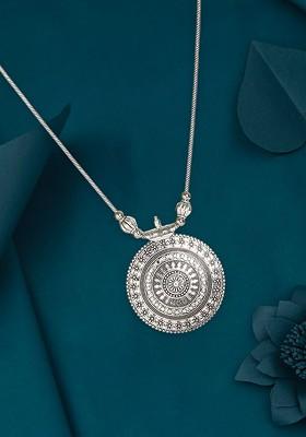 Silver Plain Silver Plated  Necklace