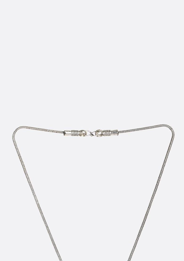 Silver Plain Silver Plated  Necklace