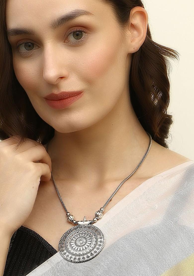 Silver Plain Silver Plated  Necklace