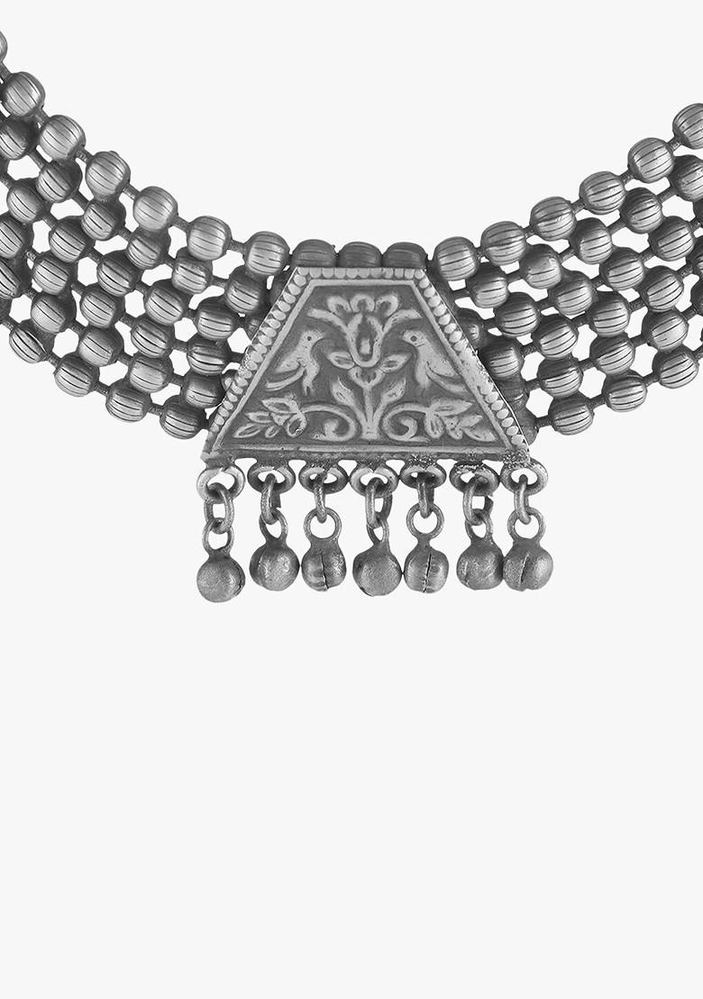 Silver Plain Silver Plated  Necklace