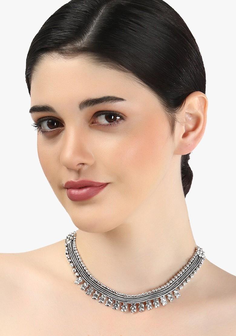 Gold Plain Silver Plated  Necklace