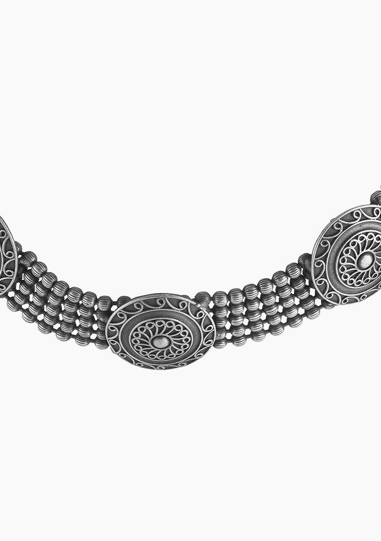 Silver Plain Silver Plated  Necklace