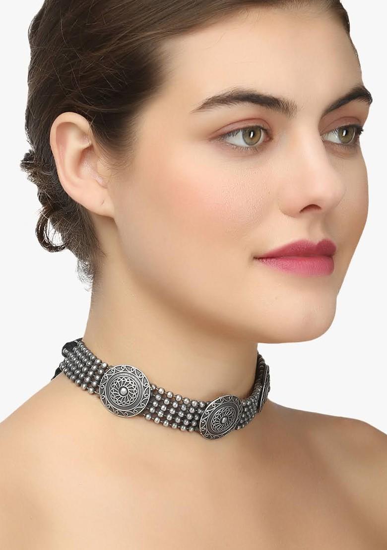 Silver Plain Silver Plated  Necklace