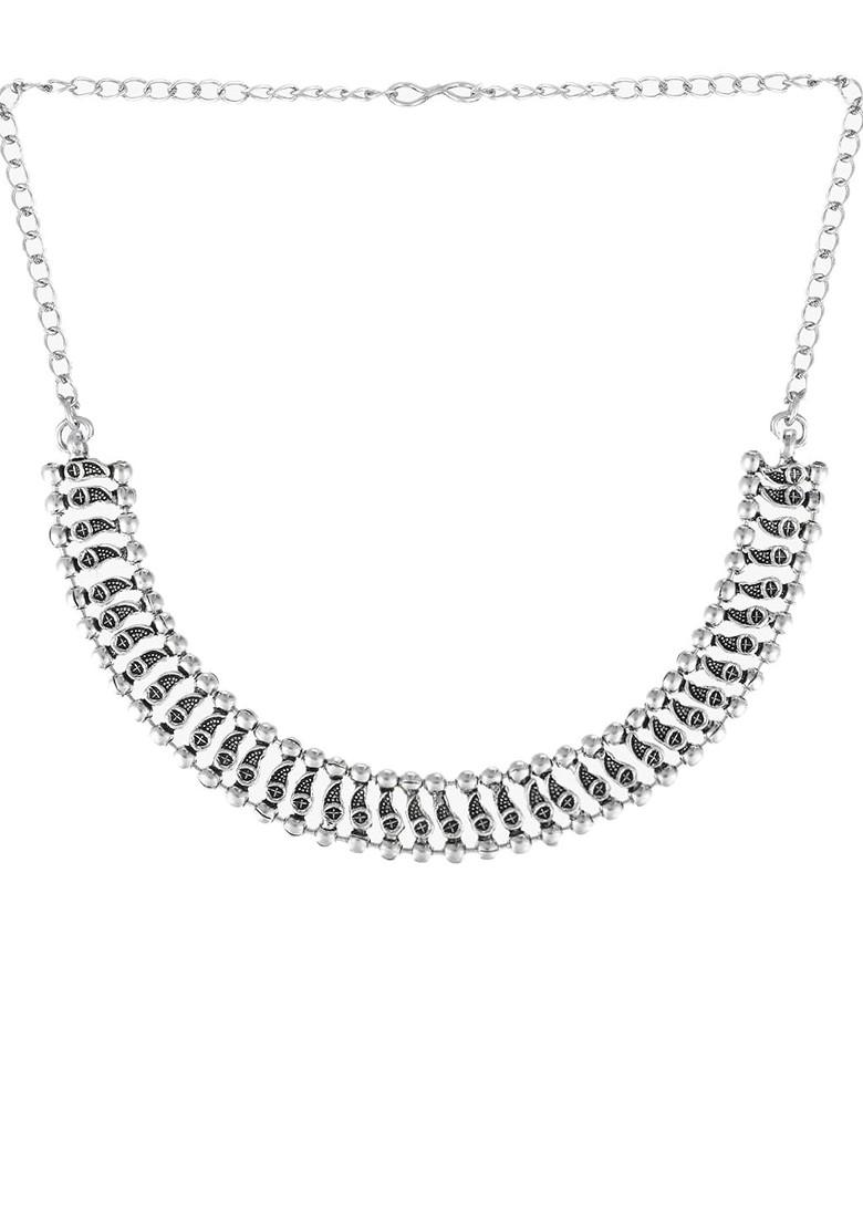 Silver Plain Silver Plated  Necklace