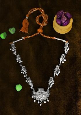 Silver Plain Silver Plated  Necklace