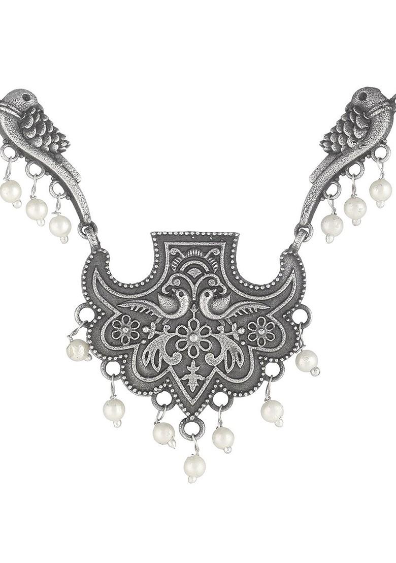 Silver Plain Silver Plated  Necklace