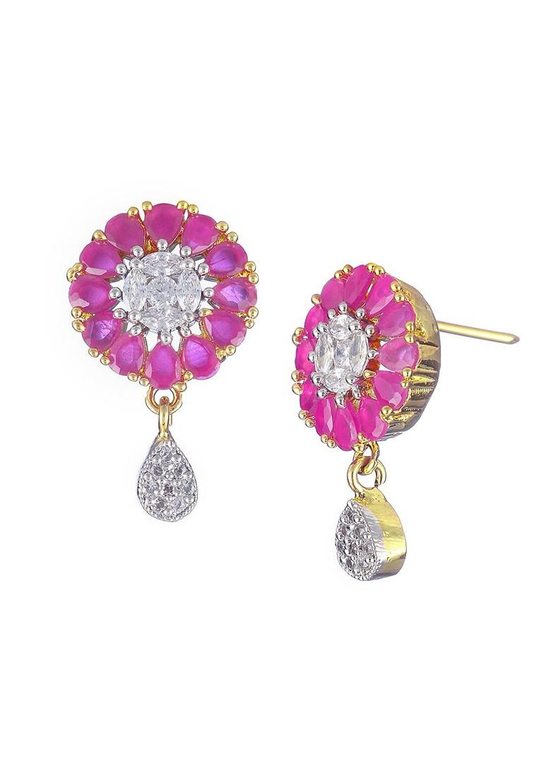 Gold Beaded Gold Plated Mangalsutra With Earrings