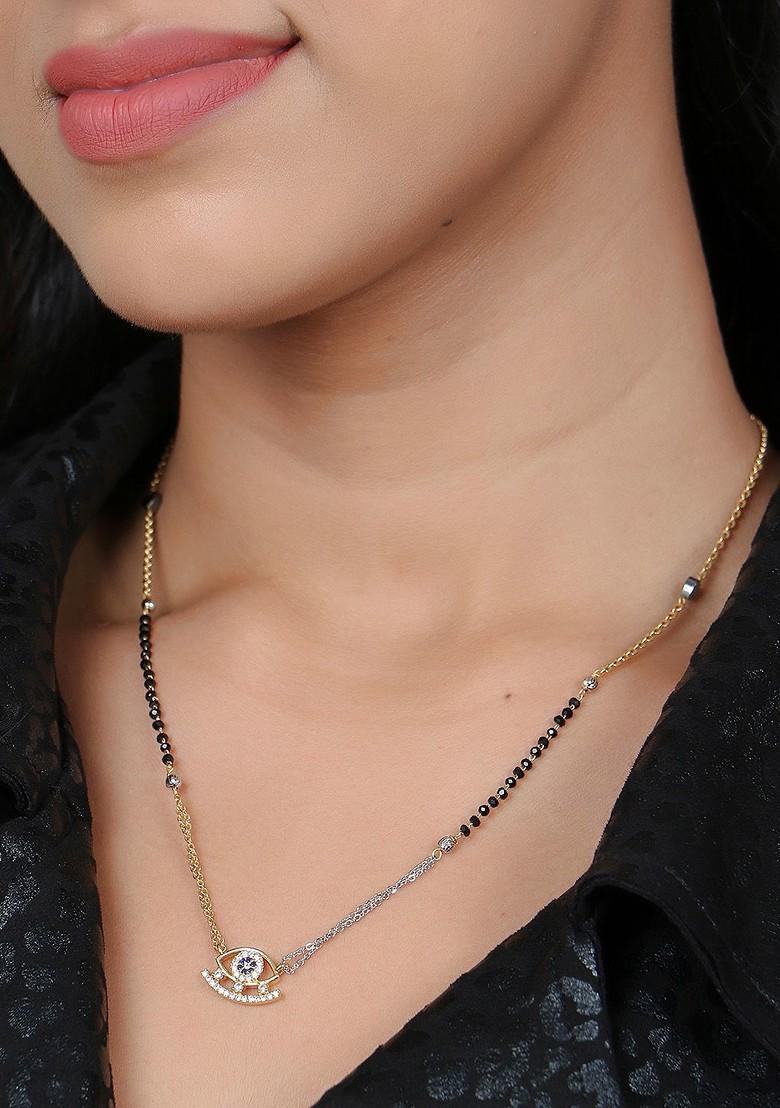 Gold Stone Studded  Gold Plated Mangalsutra