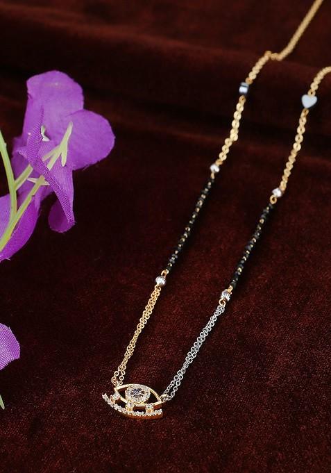 Gold Stone Studded  Gold Plated Mangalsutra