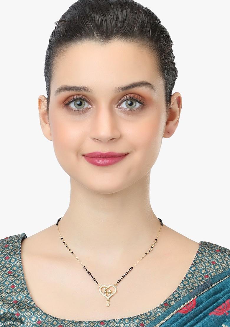 Gold Artificial Beads Gold Plated Mangalsutra