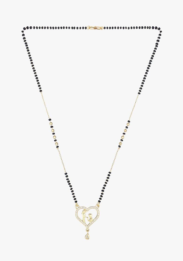Gold Artificial Beads Gold Plated Mangalsutra