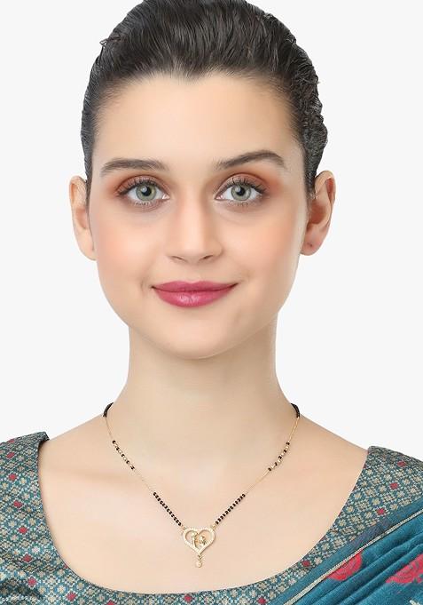 Gold Artificial Beads Gold Plated Mangalsutra