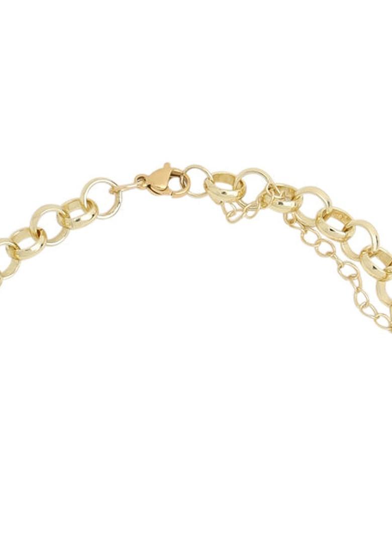 Gold Plain Brass Necklace