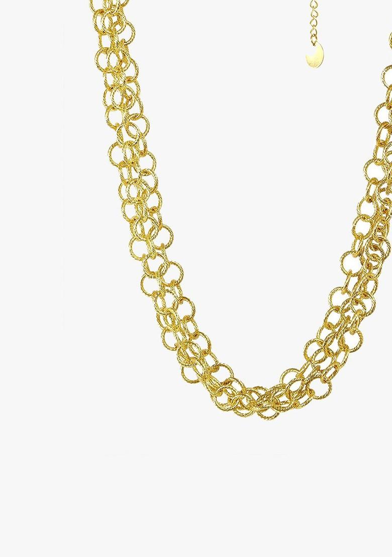 Gold Plain Gold Plated Necklace