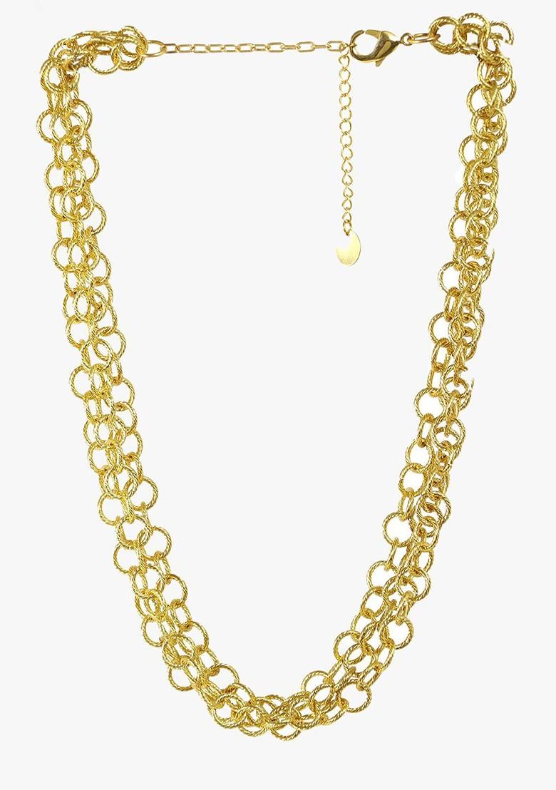 Gold Plain Gold Plated Necklace